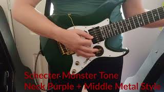 Schecter Monstertone Neck Tapped Purple and Yellow Yamaha YG-1212 Specs, Review and Demo