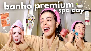 SPA DAY COMPLETO  e banho premium | dicas de skin care, cabelo e corpo