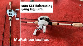 Unboxing 1 set Baitcasting joran zoro zero + reel zoro superior-murah berkualitas