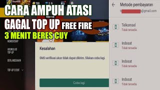 CARA MENGATASI GAGAL TOP UP FREE FIRE METODE PEMBAYARAN TIDAK TERSEDIA FF