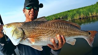 How to Catch REDFISH every time *Dirty water sight fishing*