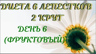 6 лепестков 2 круг🌼//День 6🍎🍊🍋 (ФРУКТОВЫЙ)//Занимаюсь аэробикой//Худею с веса 102.7 кг//73 день