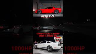 F1X 1000HP C5Z vs 1000HP GT500 vs 1100HP ZR1 #streetracing #cars #corvette #gt500 #sstx #texas