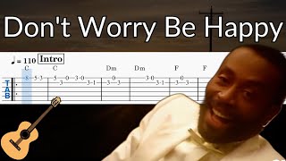 Don't Worry Be Happy - Guitar Solo Tab Easy