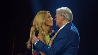 Celine Dion kissing/ fangirling on John Farnham Melbourne 8/8/18