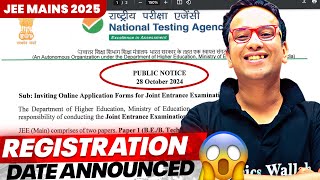 JEE MAINS 2025: REGISTRATION DATES OUT😱🚨!!