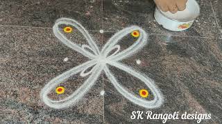 3×3 dots simple rangoli design 🌾 margazhi kolangal 🌾 dhanurmasam sukravaram muggulu