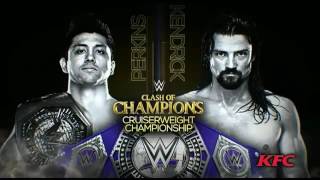 WWE Clash Of Champions 2016 T J Perkins vs Brian Kendrick Official Match Card