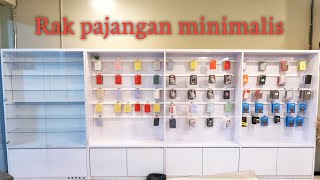 Membuat rak etalase handphone minimalis