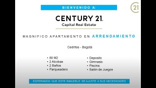 CENTURY 21 - Capital Real Estate -  Apartamento en Arrendamiento - Cedritos - Bogotá