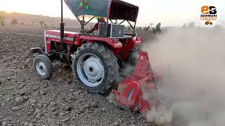 Massey Ferguson 1035 di with 6 fit Rotavator || कितना डीजल खपत कर रहा है ।। #banwaribairagi