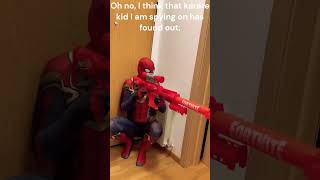 Karate Kid Teaches Spiderman A Lesson #shorts