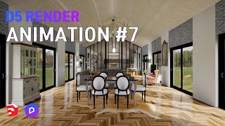 D5 렌더 | D5 RENDER ANIMATION #7 | Living & Dining Room