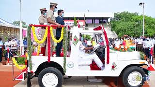 சுதந்திர தின விழா அணிவகுப்பு தூத்துக்குடி Independence Day Celebration Police Parade In Tuticorin