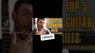 My Top 5 Easy Guitar Riffs - Lithium #guitarlesson #guitar #nirvana #lithium #riff #grunge