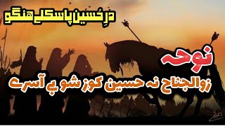 Noha || Zuljanah Na Hussain Koz Shoo Bee Asree ||Majlise Azaa Shab E Jumaa 2024 Dar E Hussain