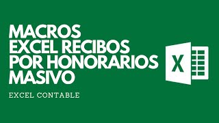 👍 MACROS EXCEL PARA RECIBOS POR HONORARIOS PLAME 👉 EXCEL CONTABLE