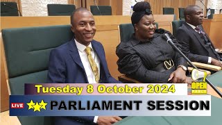 Tuesday 8 October Parliament Session