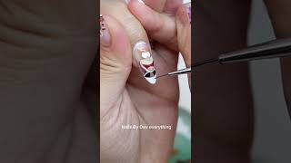 How to paint Sandy cheeks from SpongeBob. Super easy nail art beginner friendly gel x