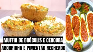 IDEIAS PARA CONSUMIR VEGETAIS DIARIAMENTE | Receita fácil com legumes | MUFFIN DE BRÓCOLIS E CENOURA