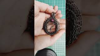 КАК СДЕЛАТЬ КУЛОН ИЗ МЕДИ СВОИМИ РУКАМИ? DIY HANDMADE TUTORIAL JEWELRY MAKING wire wrap viking knit