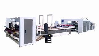 Full automatic carton folding gluing &stitching machine