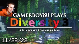 The MOST Diverse Minecraft Map EVER!! Diversity 3 | gamerboy80 VODS 11/28/22