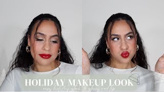 HOLIDAY MAKEUP LOOK 2023 | VLOGMAS DAY 4