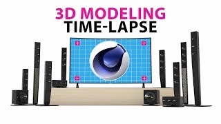 3D Modeling a Curved TV & Home Theatre | Cinema 4D