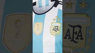 @adidas  presento la nueva camiseta de la Selección Argentina con las tres Estrellas logo de @fifa