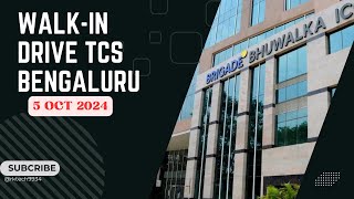 🚨Tcs Walk-in Drive Bengaluru| 5 oct 2024 |Experience job vacancy🚨