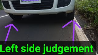 How to do left side judgement of a car. left side  judgement in Malayalam.Safe drive #sidejudgement