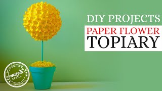 Paper Flower Topiary Decoration - Step by Step Instructions