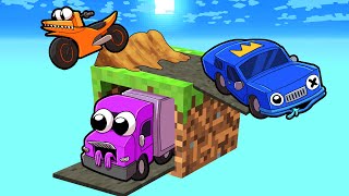 Rainbow Cars ONE BLOCK Skyblock! (Minecraft)