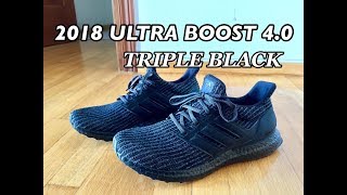 2018 Adidas Ultraboost 4.0 Triple Black REVIEW & Unboxing