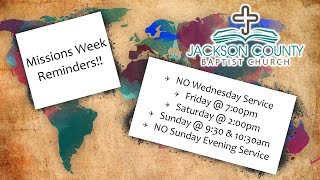 🌐 Missions Conference Reminders