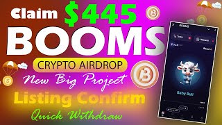 Booms Airdrop Token Withdraw Proof - Booms Token Swap Withdraw - Booms Airdrop Withdrawal Process