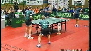 Tischtennis Bundesliga: Xu Zengcai Timo Boll vs Phillipe Saive Peter  Nilsson 1998