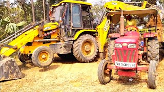 New Jcb 3dx Backhoe Machine Working With Mahindra Two 475 Di Tractor For Making Pond | Jcb Tractor