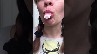 ASMR RED WAX BOTTLE satisfying mouth sunny sounds tasty snack old red dye fashioned candy #shorts