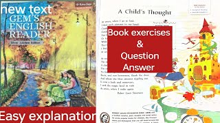 Poem - A child's thought || book exercises #class6 #gemsenglishreader