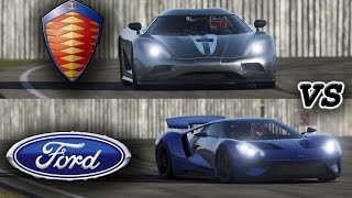 Forza 7 Battle! - 2017 Ford GT vs Koenigsig Agera R on TOP GEAR TRACK!  BATTLE