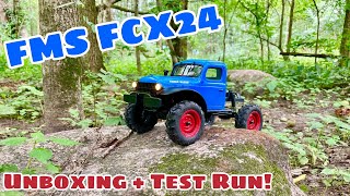 FMS FCX24 Power Wagon - Unboxing and First Run!