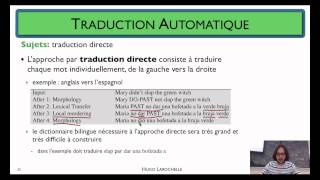 Traitement automatique des langues [7.5] Traduction automatique - approche par traduction directe