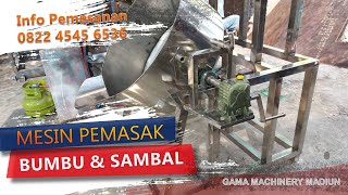 Mesin pemasak bubu | pemasak sambal otomatis | pemasak bumbu stainless