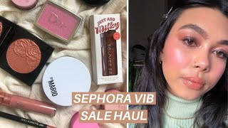 SEPHORA VIB SALE HAUL 2021 + Try On | Tower 28, Dior, Pat McGrath & Makeup by Mario