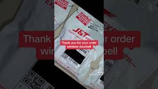 Thank you for your order wireless doorbell