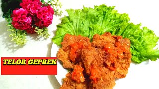 Masakan diakhir bulan..menu sederhana tapi nikmat..Masak Telor Geprek dan Sambal..