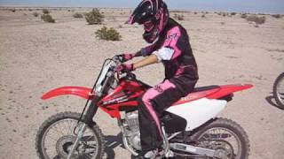 Teresa's 1st Dirt Bike ride - "Mommy Go Faster!!!"