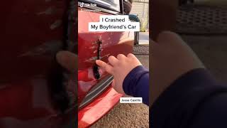 Girlfriend Crashed Boyfriend’s Car Prank with His Reaction | Jesse Castillo